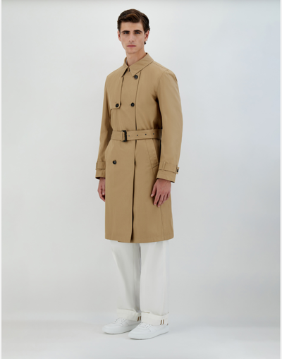 Herno Delon And Monogram Trench Coat In Sand