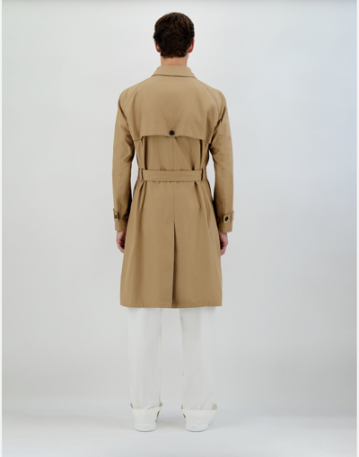 Herno Delon And Monogram Trench Coat In Sand