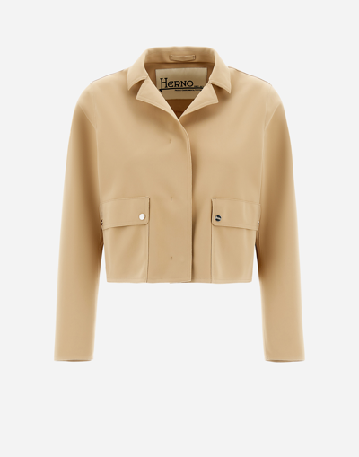 Shop Herno First-act Pef Jacket In Sand