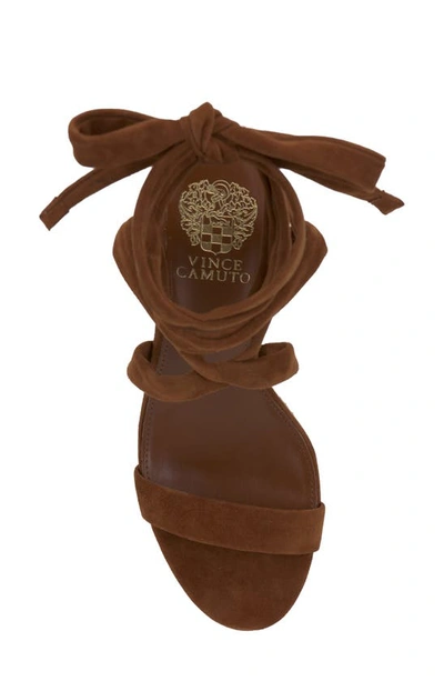 Vince Camuto Wraparound Tie Espadrille Sandal In Cinnamon Bark