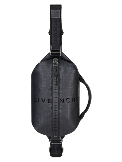 Shop Givenchy Men's G-zip Bumbag In 4g Nylon In Black