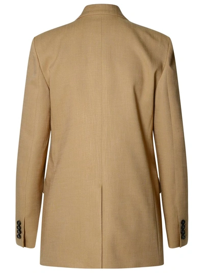 Msgm Double-breasted Blazer In Beige