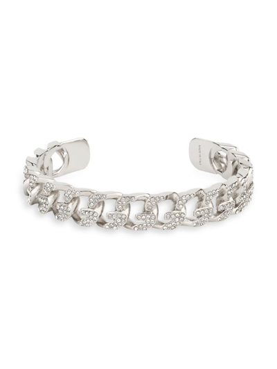 Shop Givenchy Women's G Chain Bracelet In Metal With Crystals In Silvery