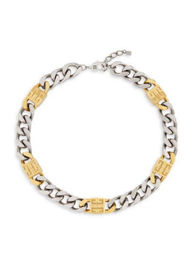 Shop Givenchy Men's 4g Necklace In Metal In Golden Silvery