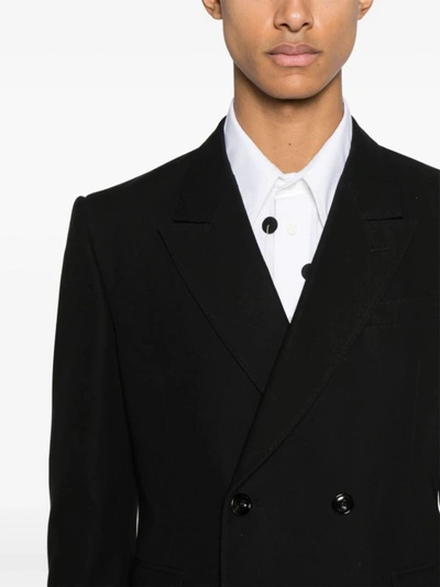 Shop Alexander Mcqueen Black Double Breasted Jacket