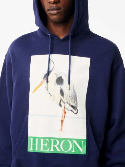 Shop Heron Preston Blue Bird Hoodie