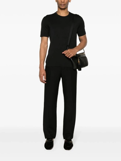 Shop Tom Ford Black Crew Neck Knitted T-shirt