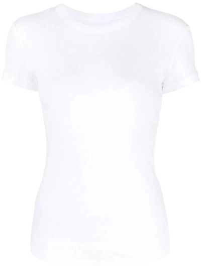 Shop Isabel Marant White Fine Ribbed T-shirt