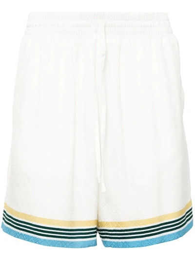 Shop Casablanca White Casa Way Shorts