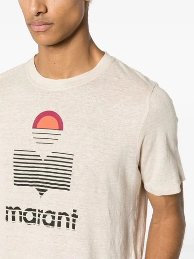 Shop Marant Ecru Karman T-shirt In Neutrals