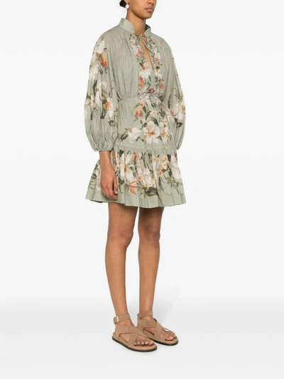 Shop Zimmermann Lexi Billow Multicolor Mini Dress