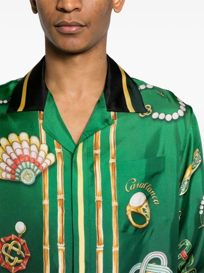 Shop Casablanca La Boite A Bijoux Multicolor Shirt In Green