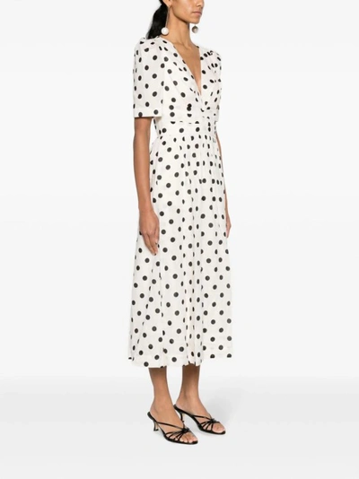 Shop Zimmermann White/black Polka Dots Midi Dress