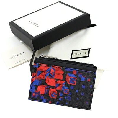 Shop Gucci Square G Black Leather Wallet  ()