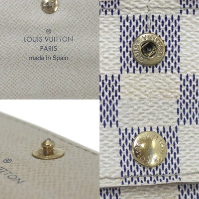 Pre-owned Louis Vuitton Portefeuille Sarah White Canvas Wallet  ()