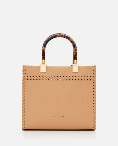 Shop Fendi Sunshine Bag In Beige