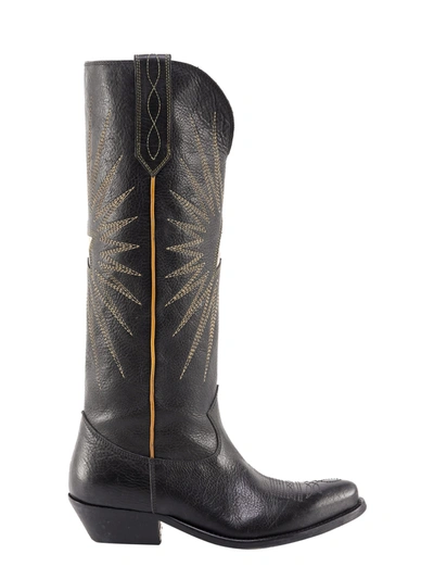 Shop Golden Goose Wish Star Boots In Black