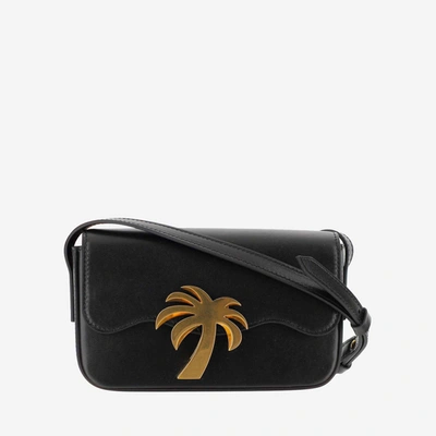 Shop Palm Angels Palm Beach Shoulder Bag In Black