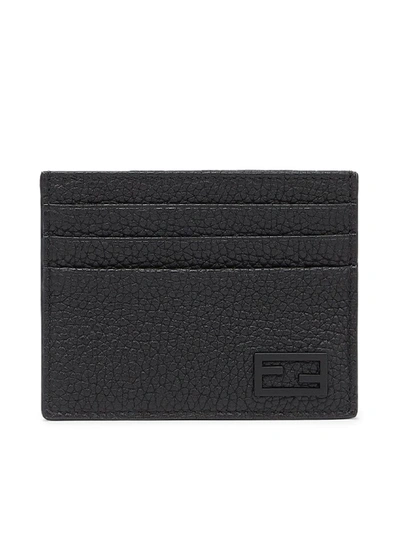 Shop Fendi Business Card Holder In Black