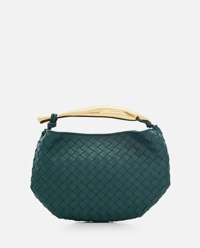 Shop Bottega Veneta Sardine Leather Top Handle Bag In Green