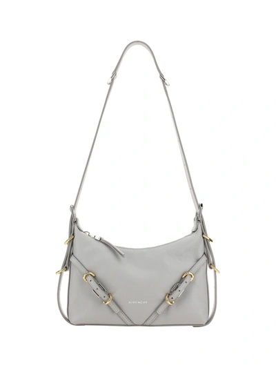 Shop Givenchy Voyou Shoulder Bag In Light Grey