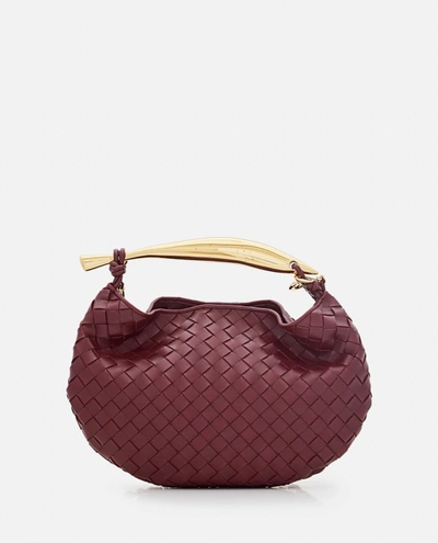 Shop Bottega Veneta Small Sardine Chain Leather Shoulder Bag In Red