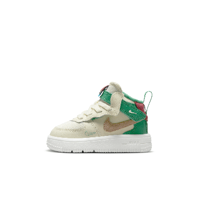 Shop Nike Force 1 Mid Se Easyon Baby/toddler Shoes In White