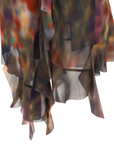 Shop Acne Studios Sleeveless Dress With Dappled Print