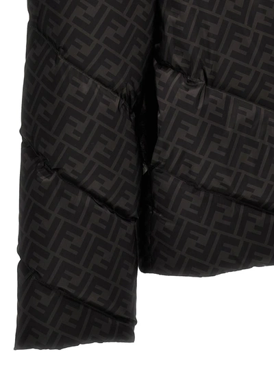 Shop Fendi ' Diagonal' Down Jacket In Black