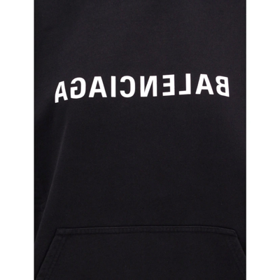 Shop Balenciaga Logo Hooded Sweatshirt