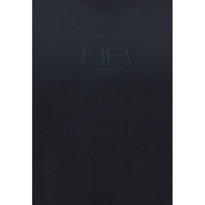 Balenciaga Logo-embroidered Cotton Hoodie In Black