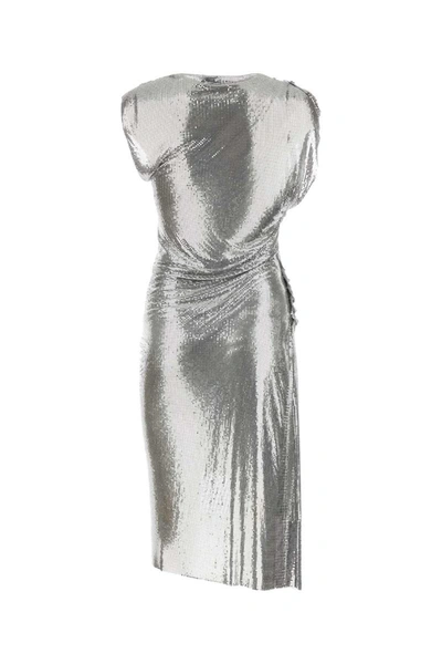 Shop Rabanne Paco  Dress In Silver