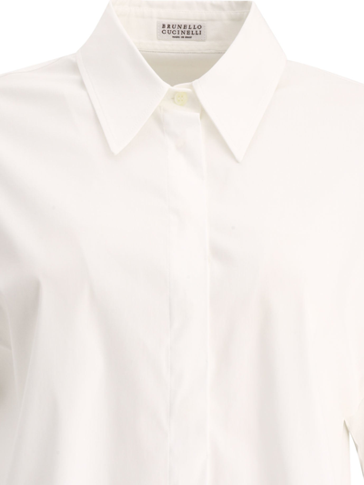 Shop Brunello Cucinelli Band Collar Shirt