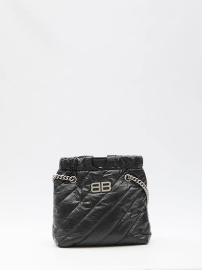 Shop Balenciaga Small Crush Tote Bag In Black