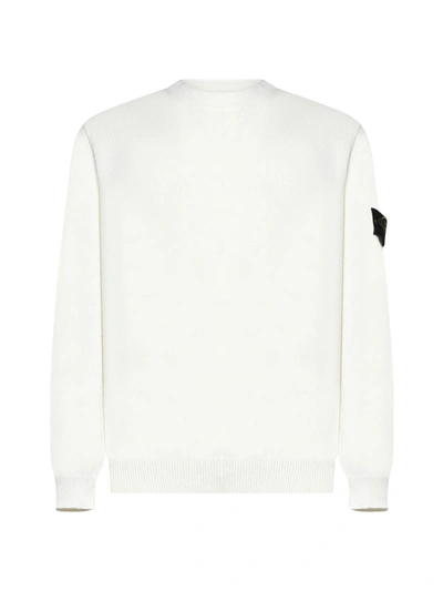 Shop Stone Island Sweaters In White