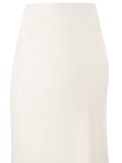 Shop Brunello Cucinelli Viscose And Linen Long Pencil Skirt