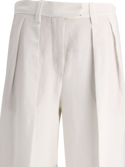 Shop Brunello Cucinelli Wide Tailored Trousers