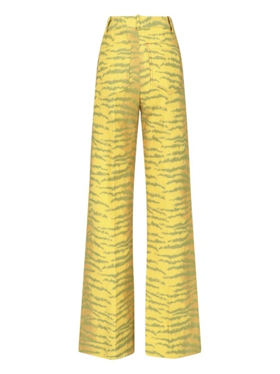 Shop Victoria Beckham Trousers In Yellow