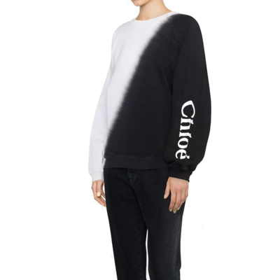 Shop Chloé Chloe'  Logo Cotton Sweatshirt