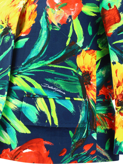 Shop Dolce & Gabbana Bloom Print Brocade Jacket