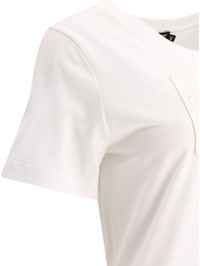 Dolce & Gabbana Dolce&gabbana White Crew Neck T Shirt With Logo Embroidery In Cotton In Neutral