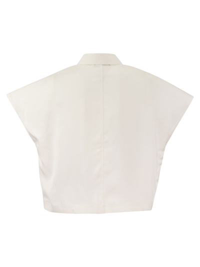 Shop Fabiana Filippi Cotton Cropped Polo Shirt