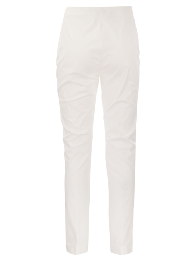 Shop Fabiana Filippi Slim Trousers In Technical Cotton