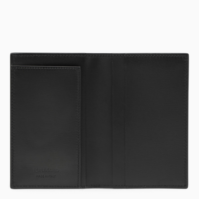 Shop Ferragamo Black Leather Card Holder With Logo