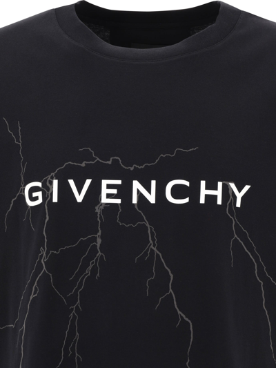 Shop Givenchy T Shirt In Cotton With Reflective Artwork