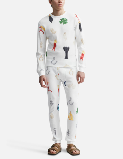 Sky High Farm Workwear Charm Waffle Longjohns Knit In Multicolor