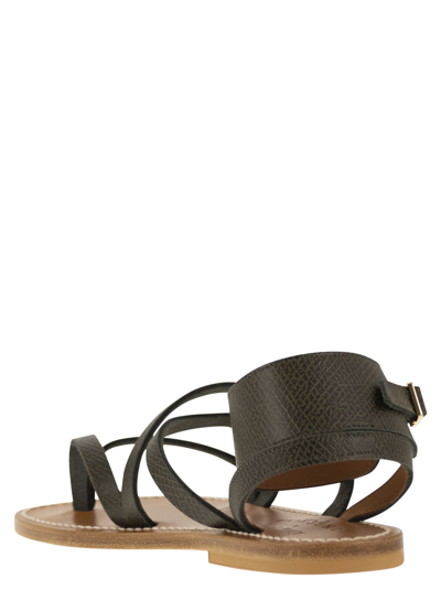 Shop Longchamp X K.jacques Leather Sandals