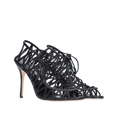 Shop Manolo Blahnik Hamza 105 Leather Sandals