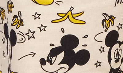 Samii Ryan X Disney Banana Split Mickey Wide Leg Cotton Canvas Carpenter Pants In White