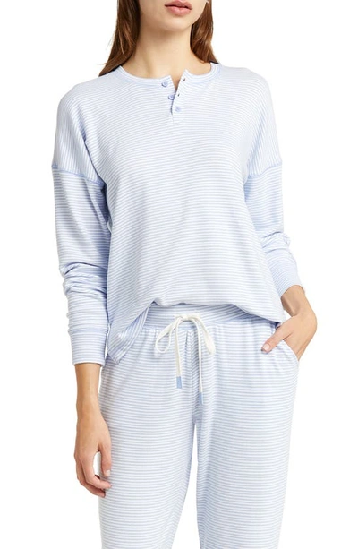 Shop Pj Salvage Ministripe Pajama Top In Periwinkle